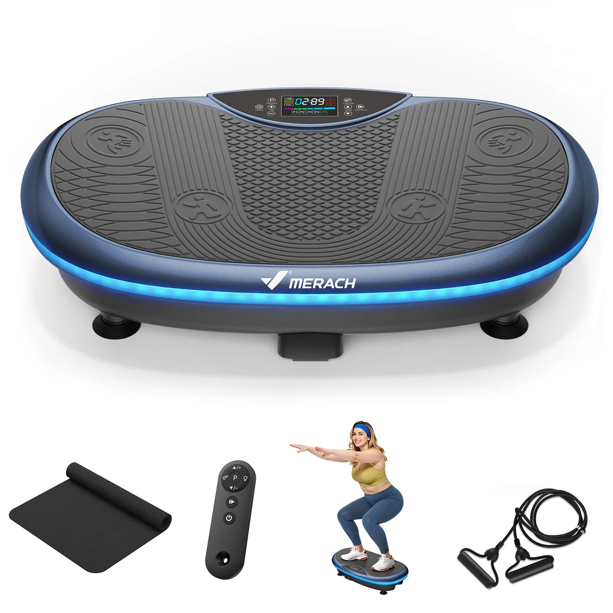MERACH 4D Vibration Plate Exercise Machine For Full Body Workouts
