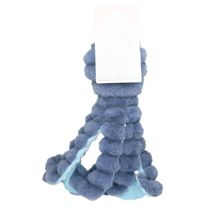 Gray Octopus Plush Dog Toy with Squeaker, Chew Level 3