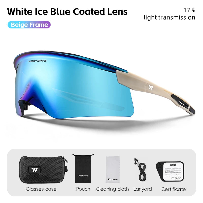 West Biking Aero Beak Cycling Glasses TR90 Unisex Sports Sunglasses