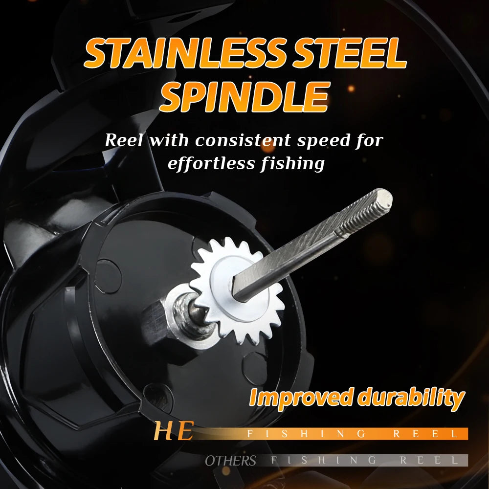 ROOBLINOS HEG Spinning Fishing Reel 5.2:1 Gear Ratio 10BB Metal Spool Smooth Drag Carp Fishing Wheel Saltwater Freshwater Tackle