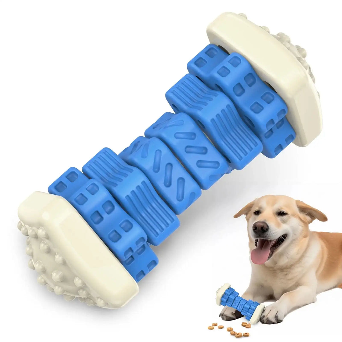 Interactive Dog Chew Toy-Brightly Colored Dog Enrichment Toy for Aggressive Chewers-Purple
