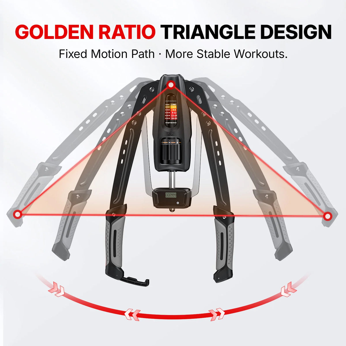 Merach Twister Arm Trainer With Counting 22-440lb Adjustable Hydraulic Cylinder Power Forearm Strengthener Arm Twister Workout Equipment Home Chest Expander Shoulder Muscle Training Fitness Equipment