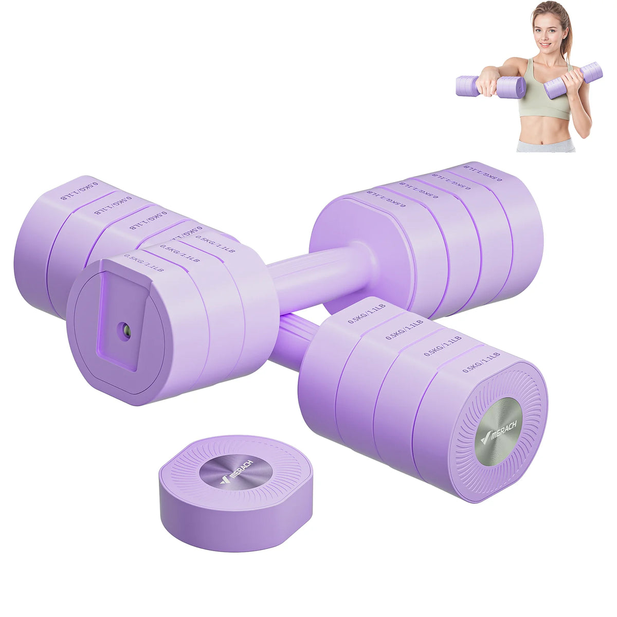 MERACH Adjustable Dumbbell Set With Safety Lock For Home Workouts