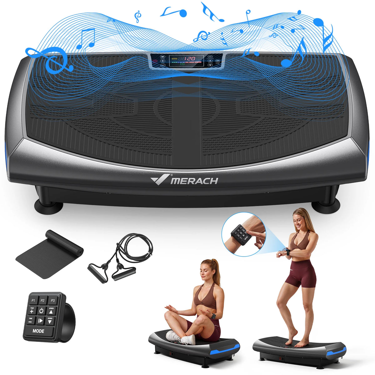 MERACH 4D Vibration Plate Exercise Machine For Full Body Workouts