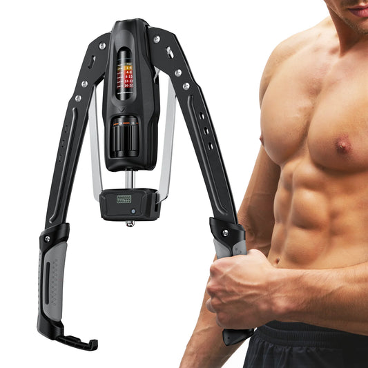 Merach Twister Arm Trainer With Counting 22-440lb Adjustable Hydraulic Cylinder Power Forearm Strengthener Arm Twister Workout Equipment Home Chest Expander Shoulder Muscle Training Fitness Equipment