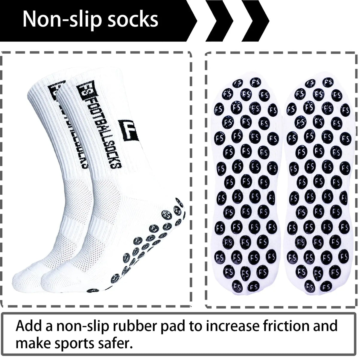 Non-Slip Football Socks 4 Pairs Soft Cushion Soccer Sports Socks for Training Football Matches Best Choice 2026