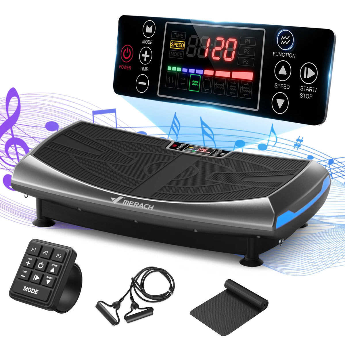 MERACH 4D Vibration Plate Exercise Machine For Full Body Workouts