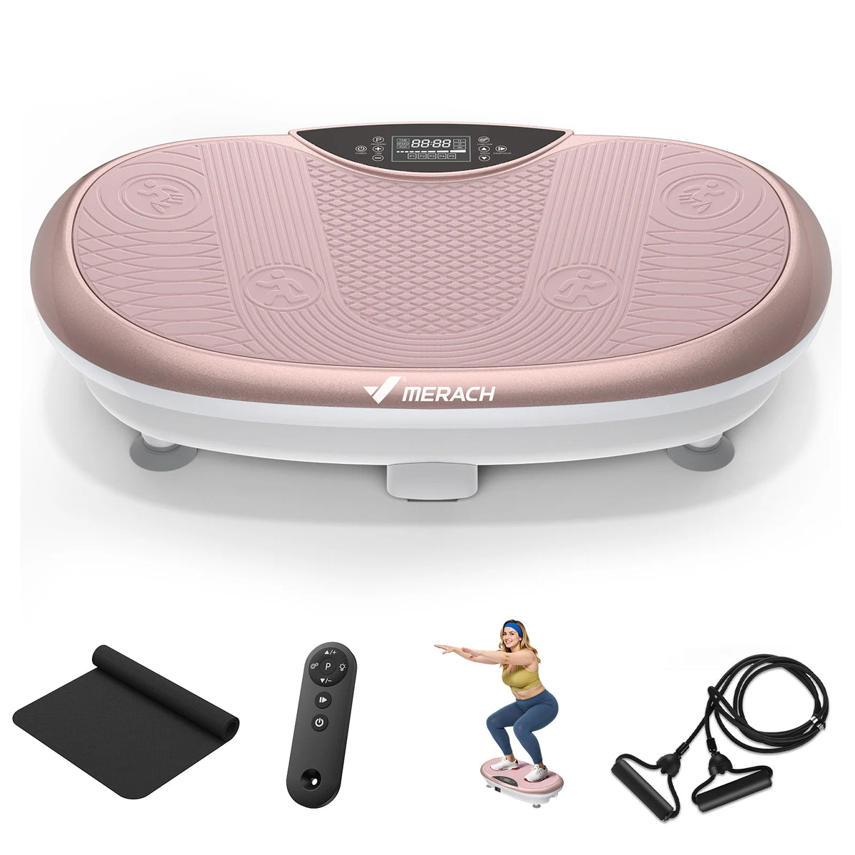 MERACH 4D Vibration Plate Exercise Machine For Full Body Workouts