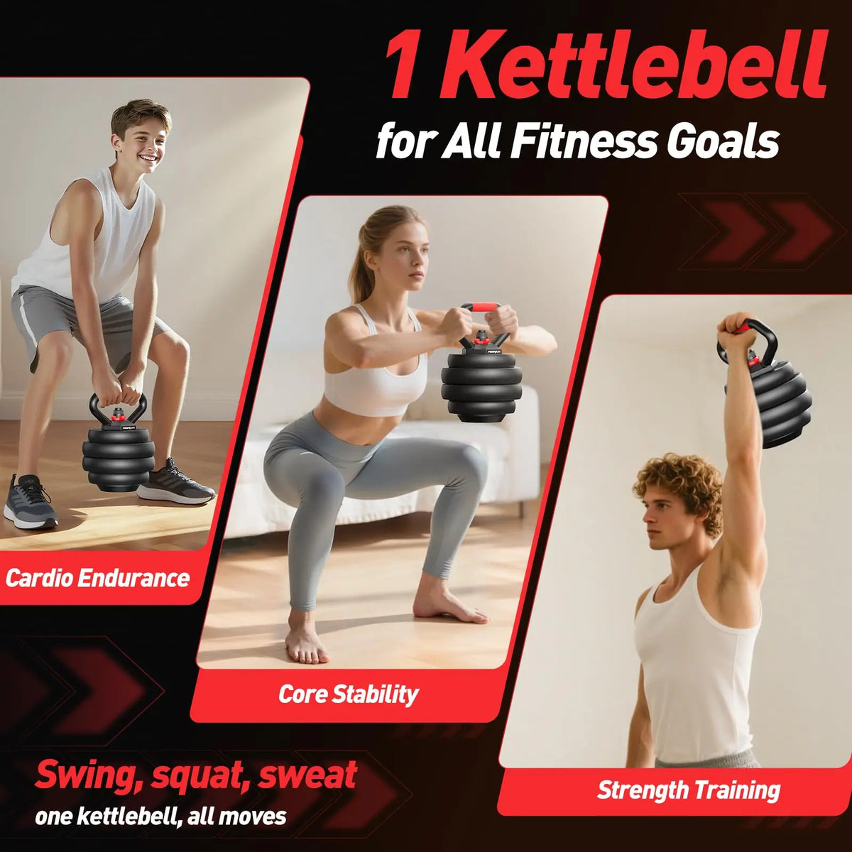 FED Fitness 5 In 1 Adjustable Dumbbell Set With Barbell Conversion