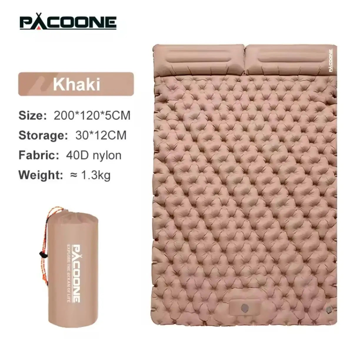 Foldable Outdoor Camping Inflatable Mattress - Warm, Ultra-Wide, Thick, Ultra-Light - Double-Use for Indoor Sleeping,
