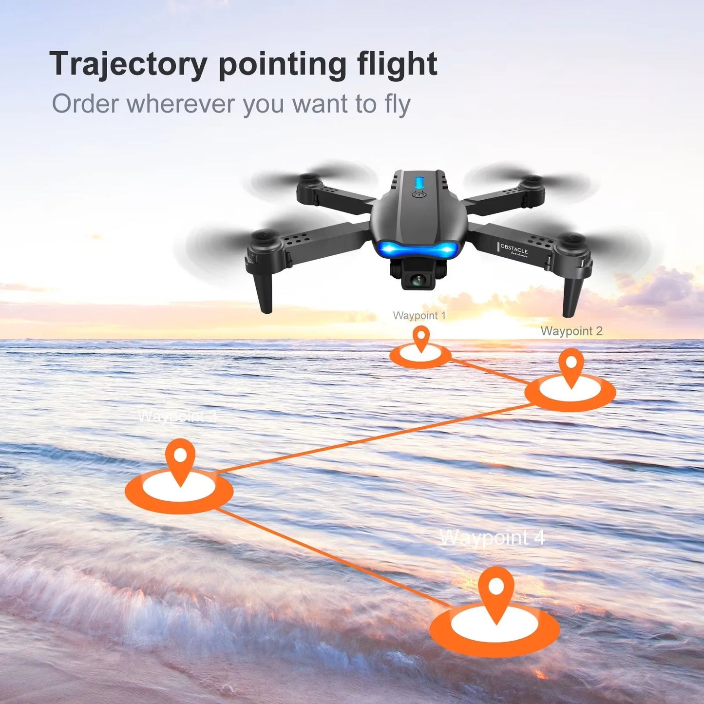 Foldable Drone With Dual Cameras 8K Screen Return To Home