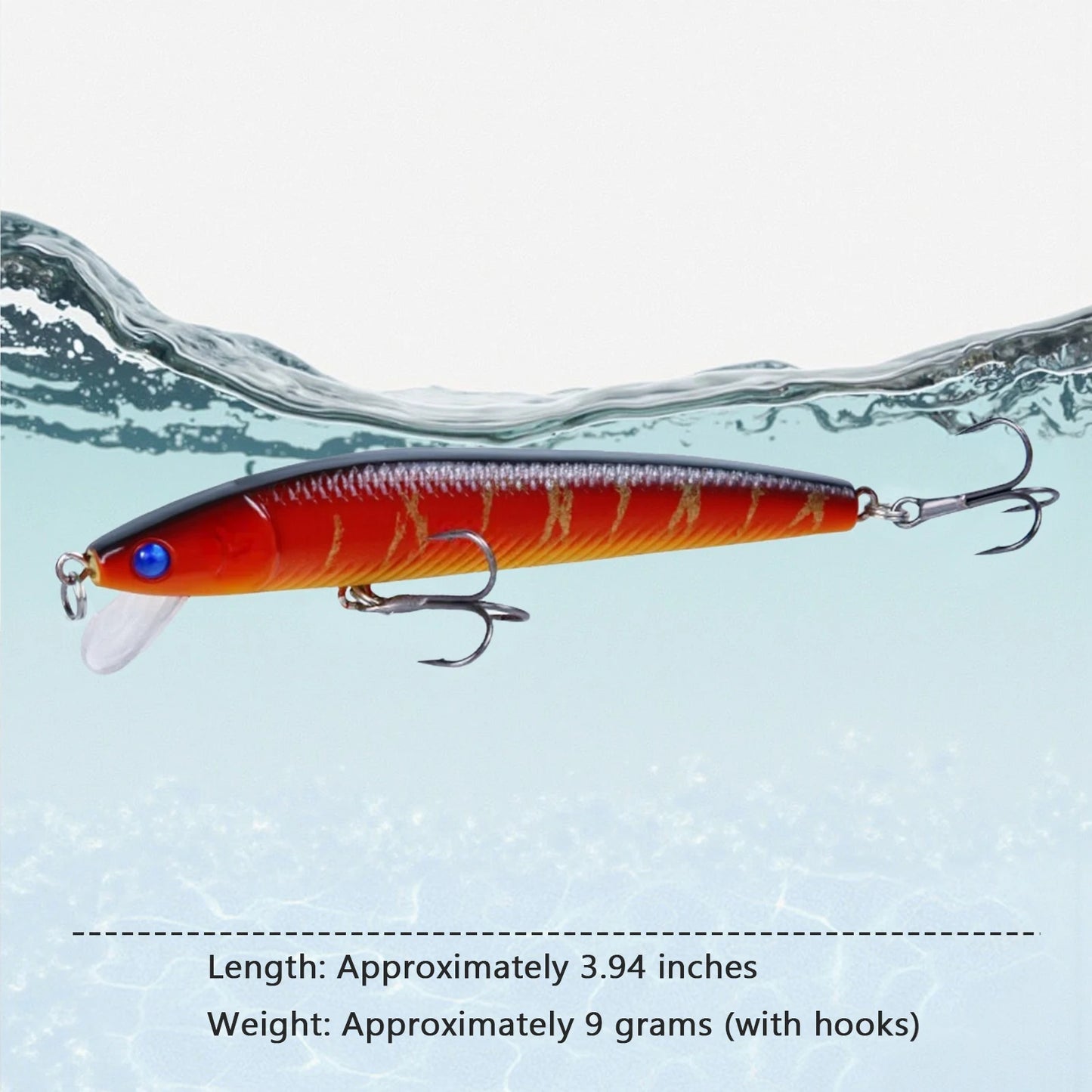 20Pcs Minnow Hard Fishing Lures Set, Artificial Plastic Swimbait Crankbait Tackle for Freshwater Saltwater Bass Trout Pike Fishing