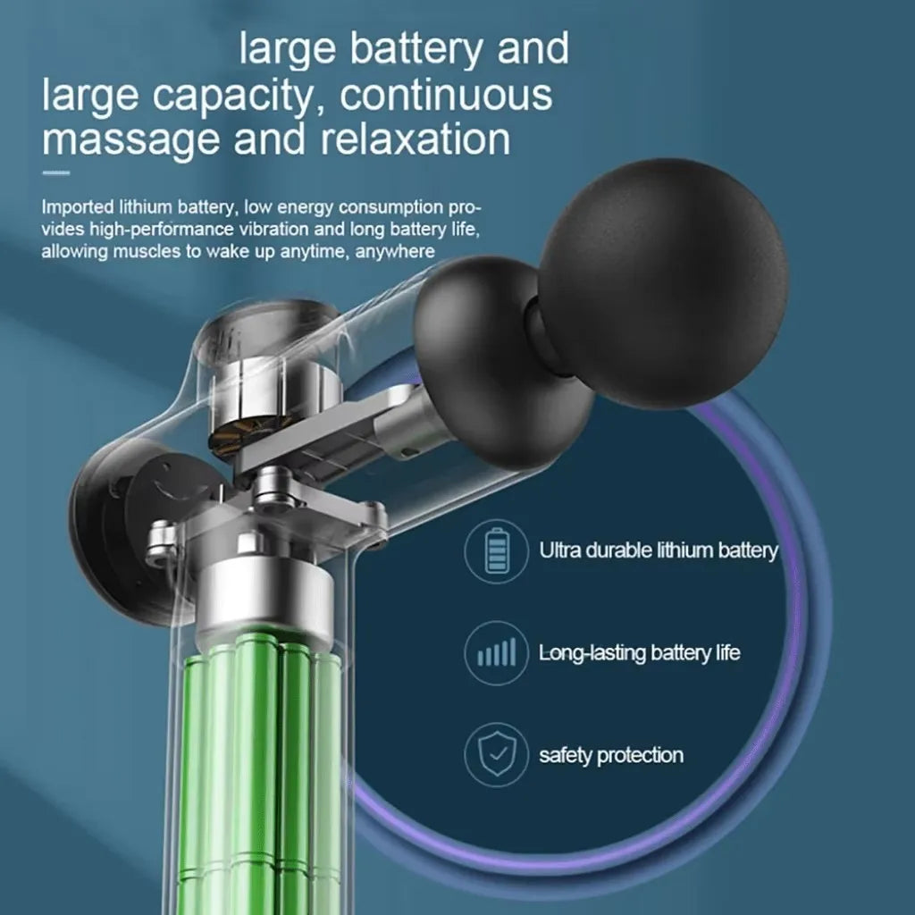 Massage Gun Fascia Deep Muscle Relax Body Neck Massager Electric Fitness Equipment Noise Reduction Male Female