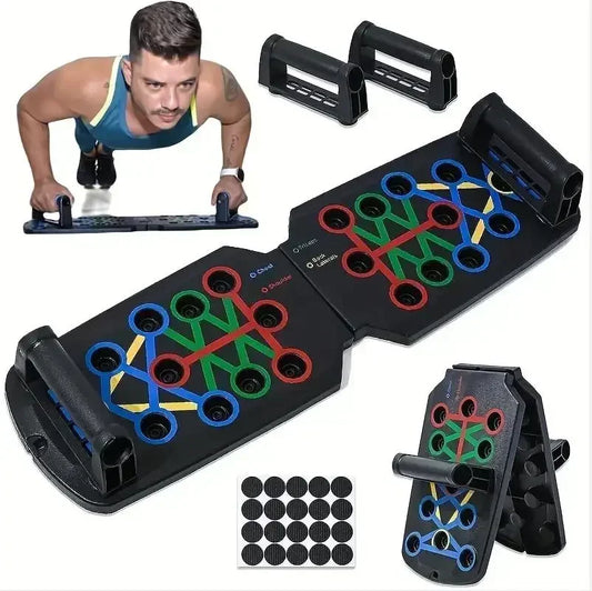 New Portable Multifunctional Push-up Board Set With Handles Foldable Fitness Equipment For Chest Abdomen Arms And Back Training