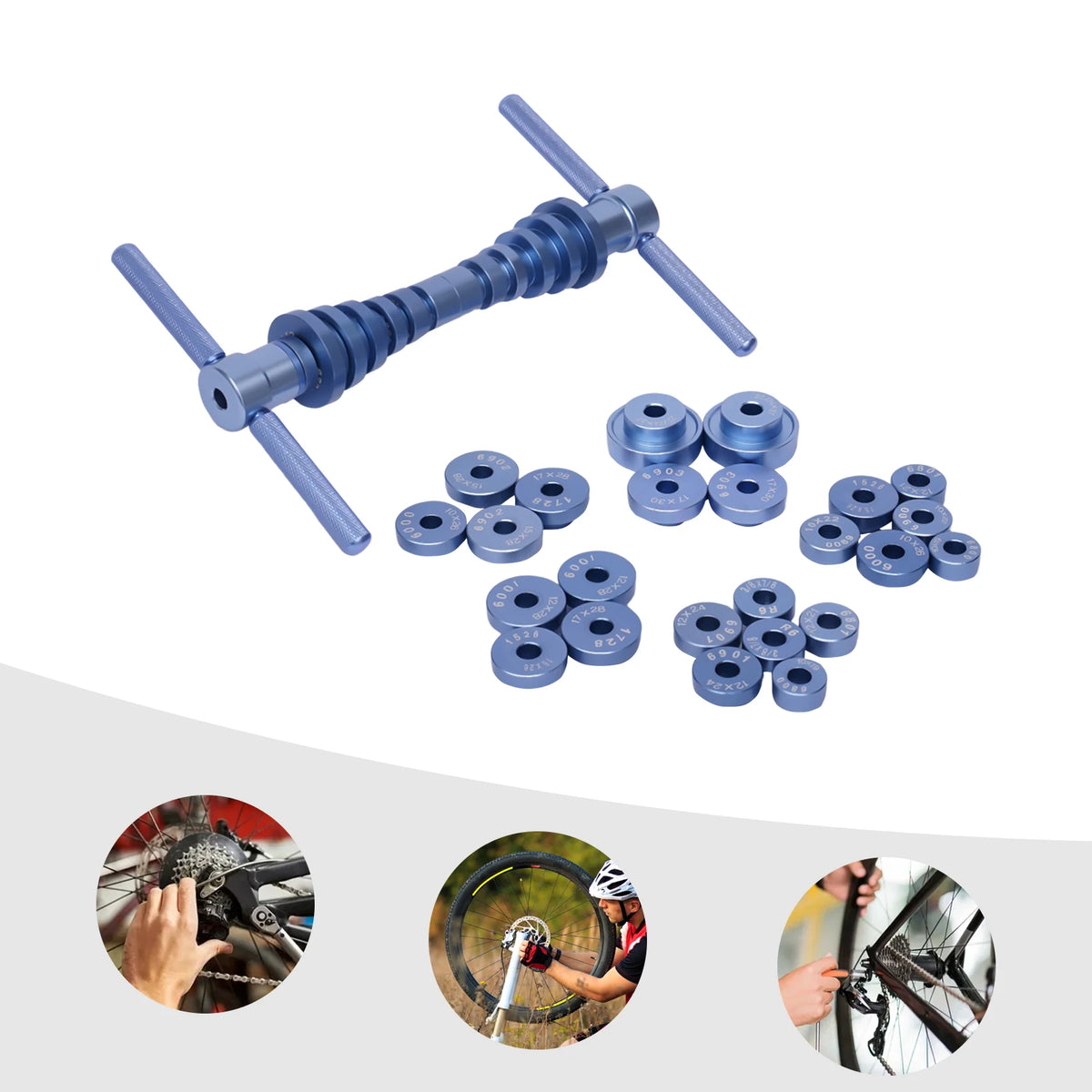 Bicycle Wheels/Hub Bearing Installation Press Set, Bike Soft Tail Frame Turning Point Bearing Installation Tool