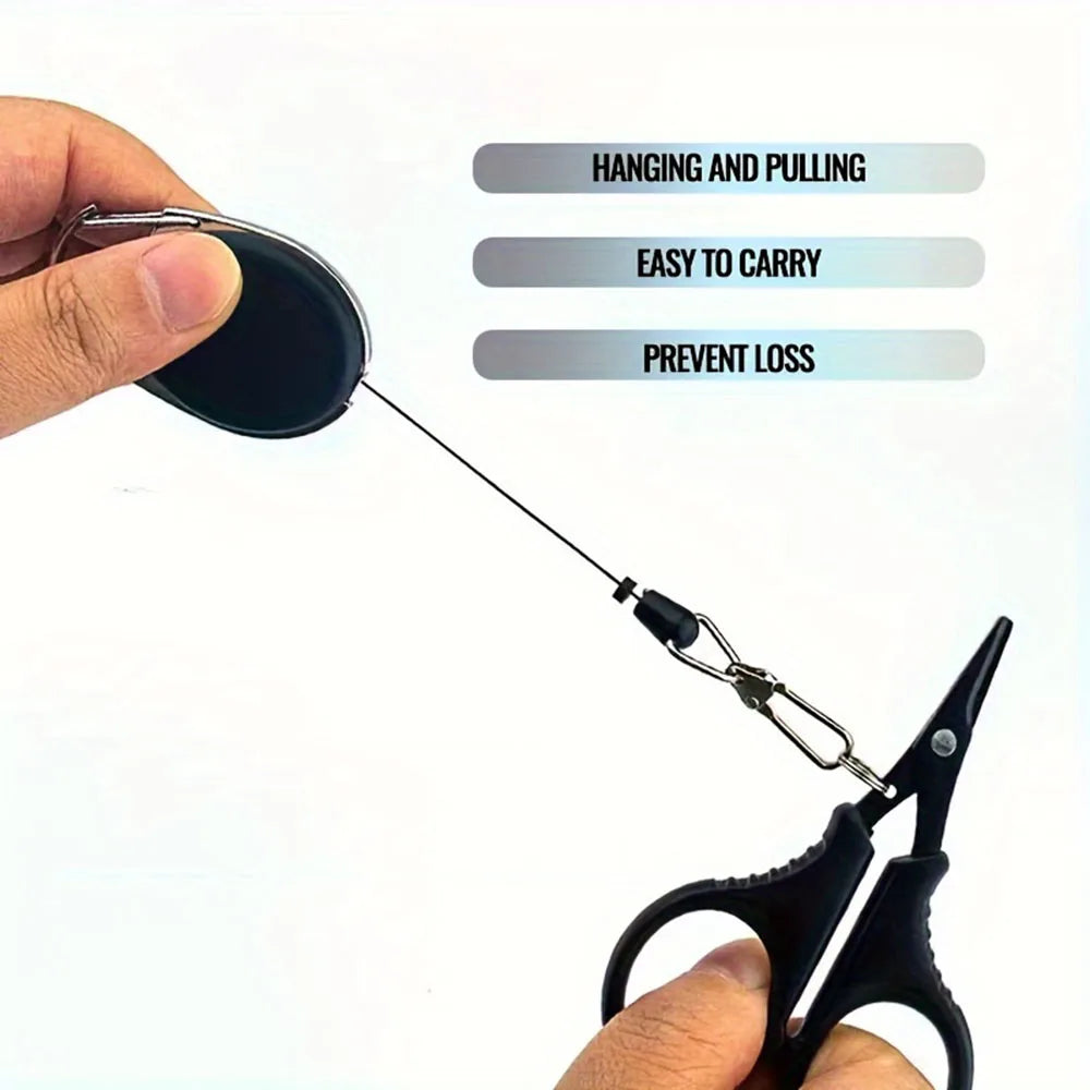 1set Titanium Coating Stainless Steel Fishing Scissor Plier Cut PE Braid Line Cutter Plies Carp Outdoor Fishing Accessories Tool