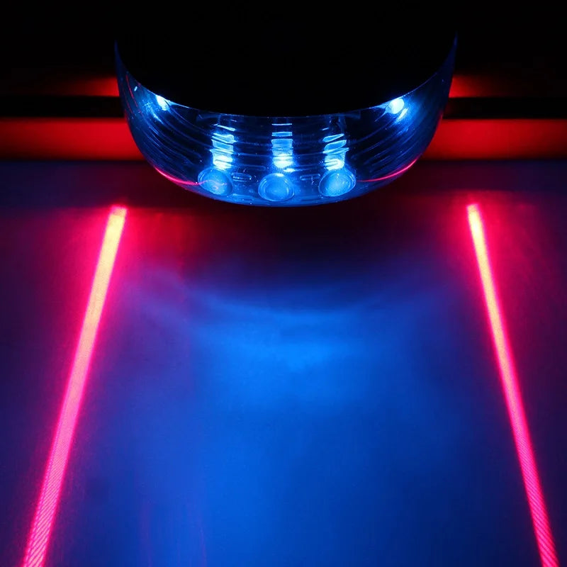 Bike Tail Light With 2 Lasers And 5 LEDs Waterproof