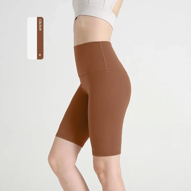 Women Yoga Shorts Athletic Nylon Seamless Breathable Summer Workout Pants