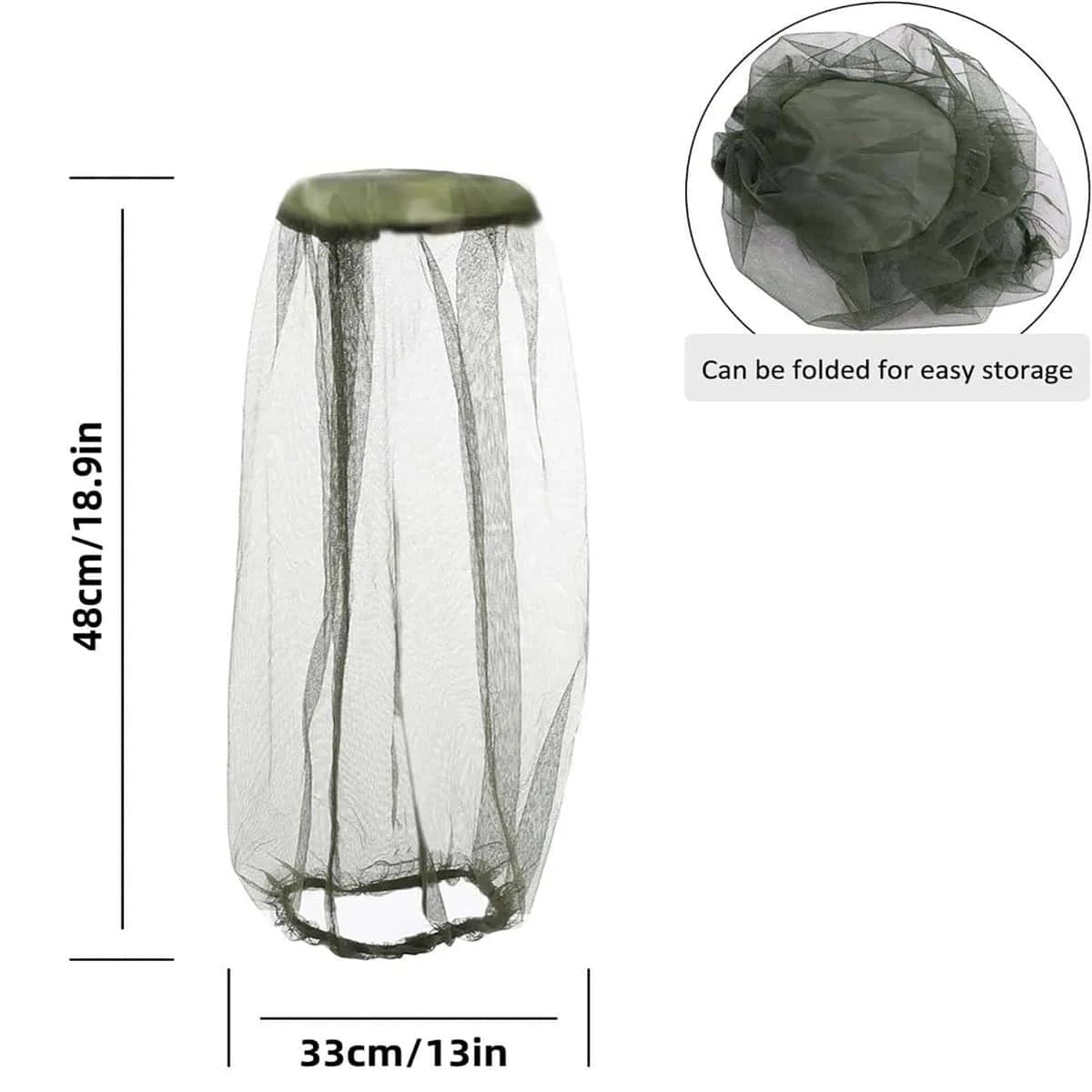 2PC Outdoor Camping and Hiking, Insect and Mosquito Control, Head Protection, Net, Outdoor Fishing, Night Fishing Hat