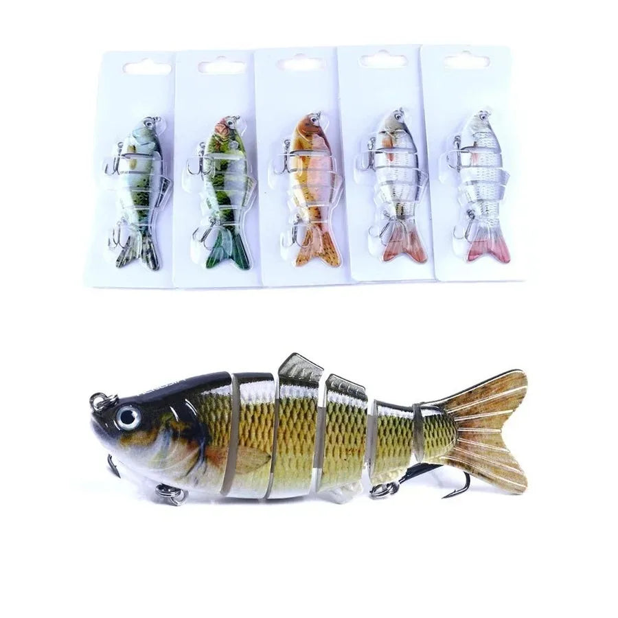 6 Segment Multi Jointed Fishing Lure Sinking 10cm 17.5g Swimbait Artificial Wobbler Crankbait Hard Bait Pesca Tackle 5