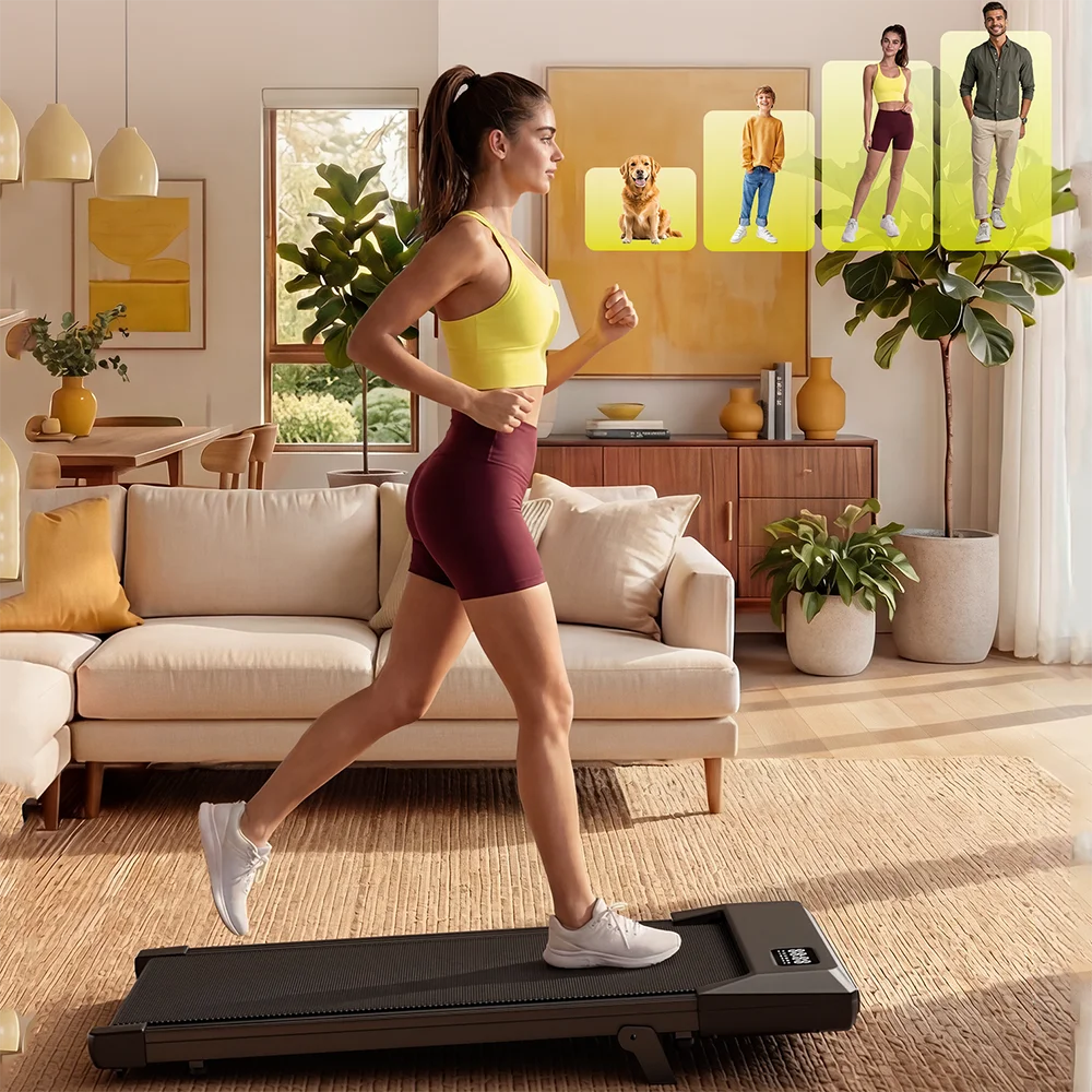 Superun Portable Under Desk Walking Pad Mini Treadmill With LCD Screen