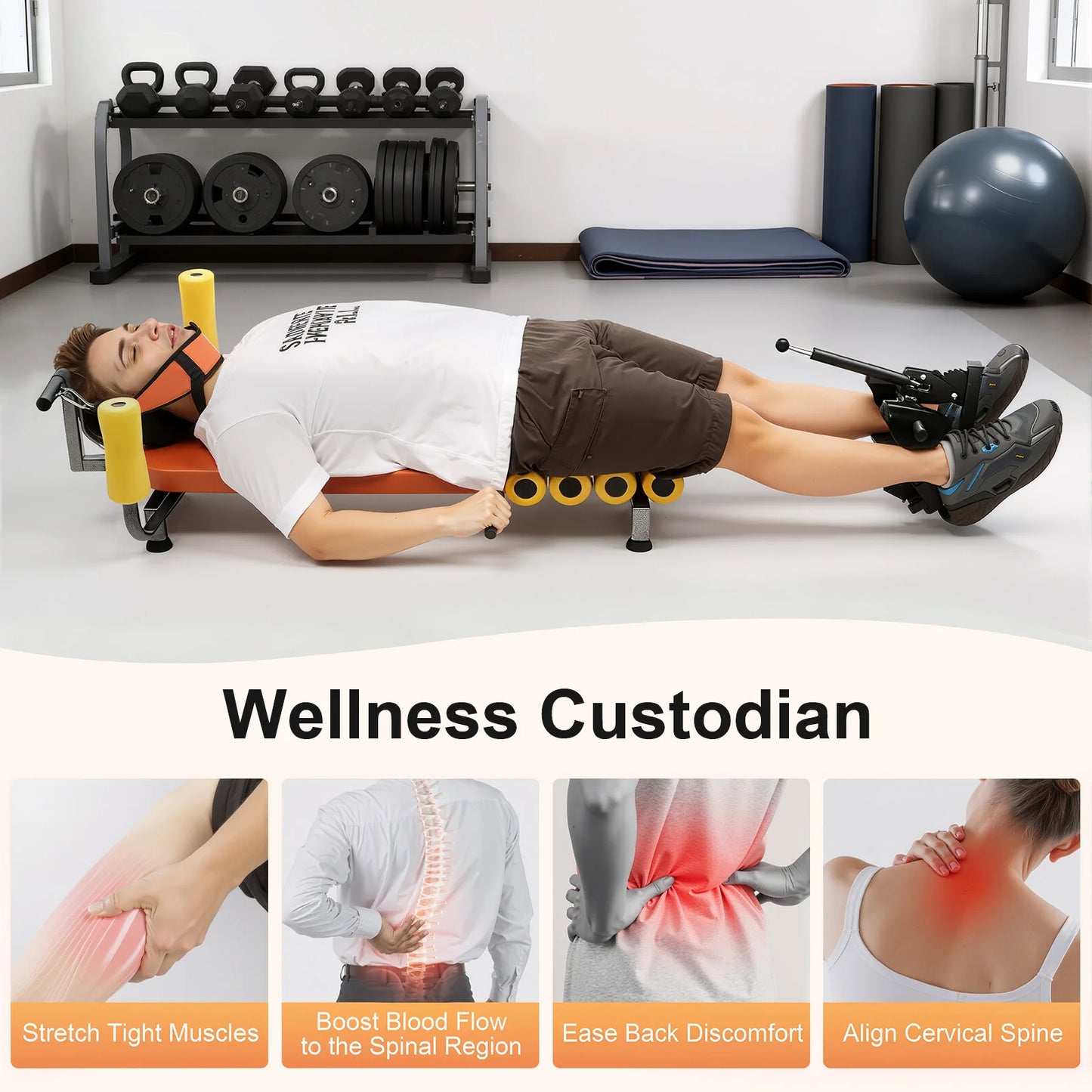 Inversion Table With Neck Stretcher And Steel Frame