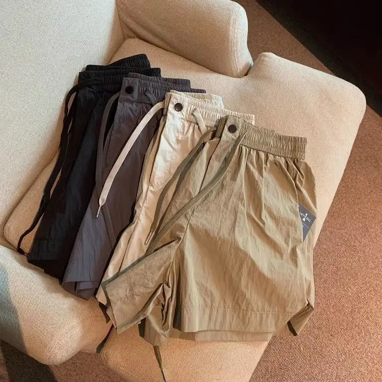 Women Wide Leg Quick Dry Shorts With Elastic Waist Athleisure