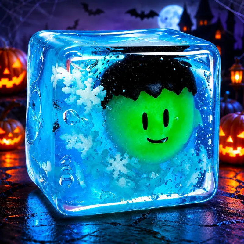[Halloween Limited Edition] 1-Piece Random-Color Square Block Dog Pet Toy | Pumpkin Ghost Monster-Shaped Soft Interactive Toy