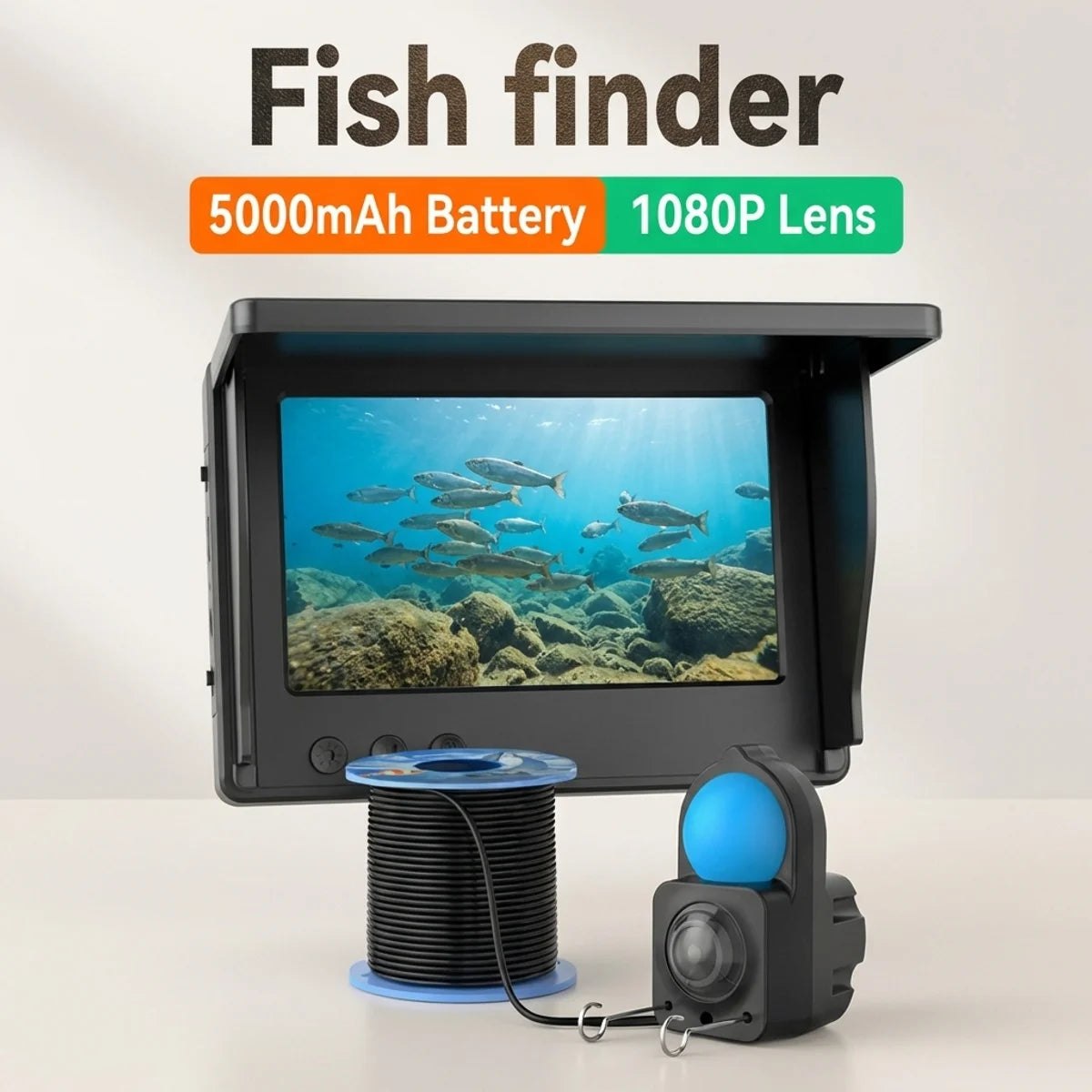 Underwater Fishing Camera HD 1080P 4.3" Monitor Fish Finder with 15M 30M Cable Night Vision for Ice Lake Fishing