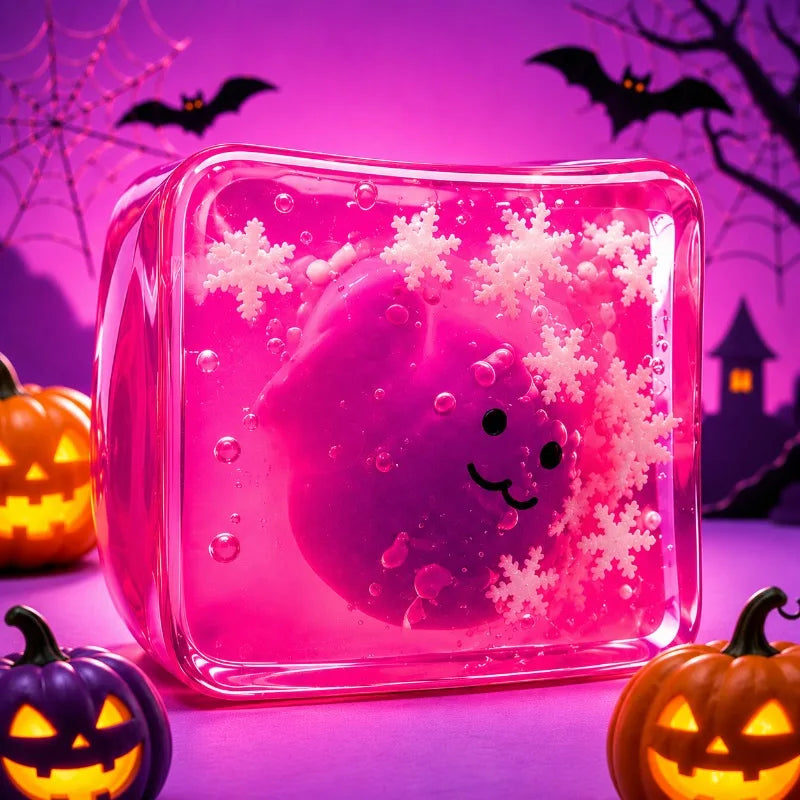 [Halloween Limited Edition] 1-Piece Random-Color Square Block Dog Pet Toy | Pumpkin Ghost Monster-Shaped Soft Interactive Toy