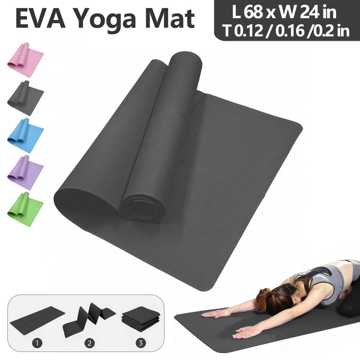 Eco Friendly Foldable Yoga Mat For Travel And Home Workouts