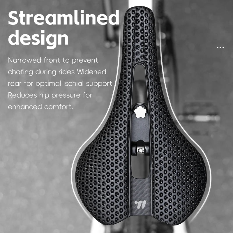 West Biking 3D Printed Road Bike Saddle Carbon Fiber