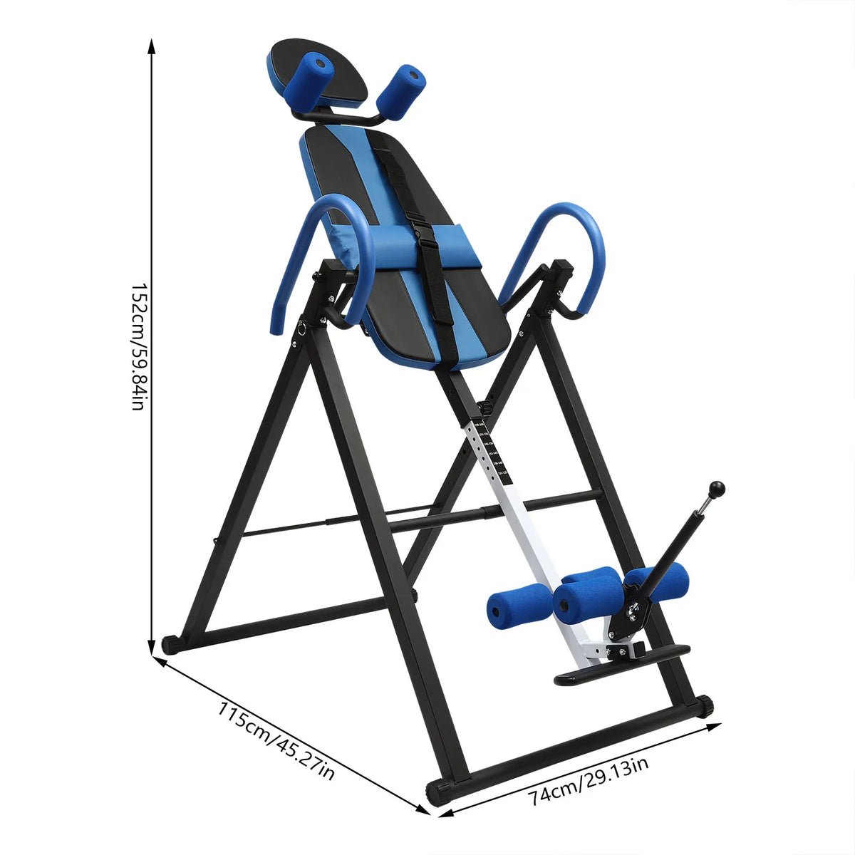 Black / Red / Blue Inversion Table, Flip Training Equipment, Home Use Back Stretcher, Steel Frame, Adjustable Inverted Bench, Thickened Shoulder Support, Secure Lock System, Anti-Corrosion, Durable, Easy Assembly, Fitness Spi