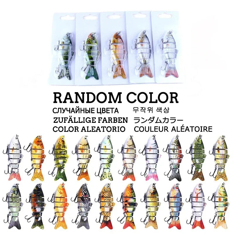 6 Segment Multi Jointed Fishing Lure Sinking 10cm 17.5g Swimbait Artificial Wobbler Crankbait Hard Bait Pesca Tackle 5