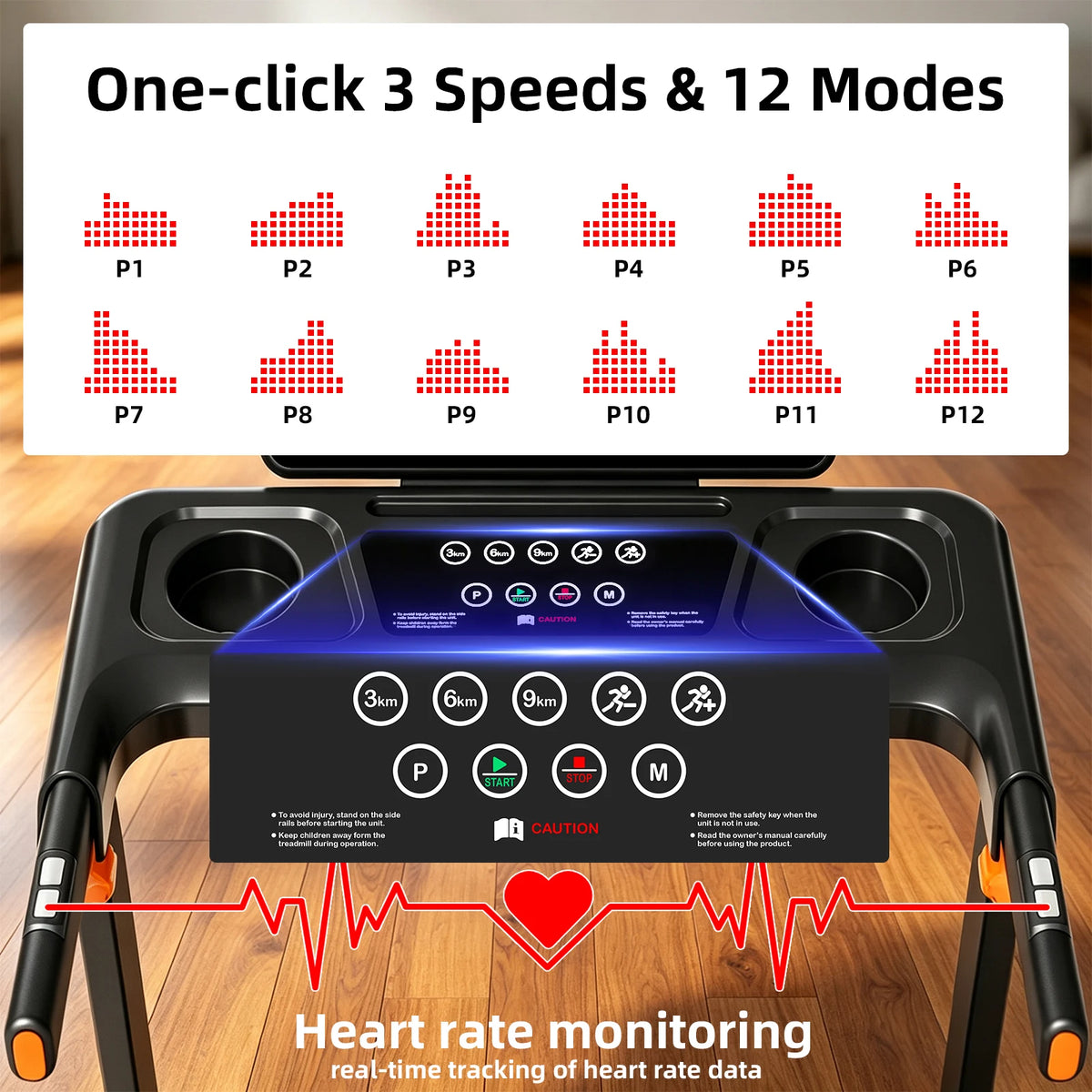 Foldable Walking Pad Treadmill With Incline And Bluetooth Connection