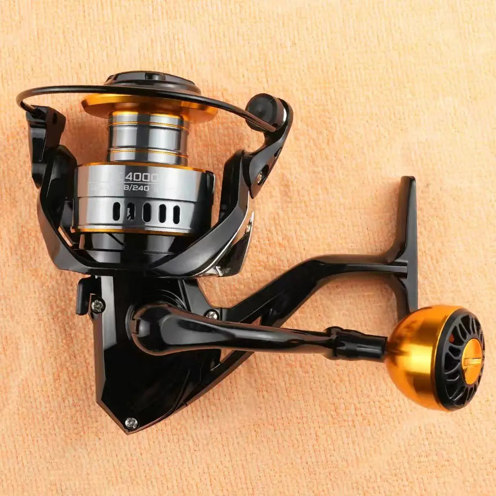 ROOBLINOS HEG Spinning Fishing Reel 5.2:1 Gear Ratio 10BB Metal Spool Smooth Drag Carp Fishing Wheel Saltwater Freshwater Tackle