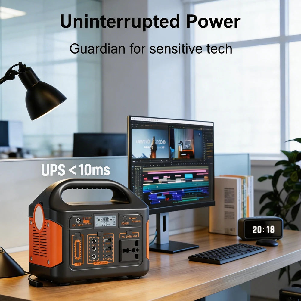 GaiaRay 460.8Wh Portable LiFePO4 Power Station 110V Solar Generator Camping