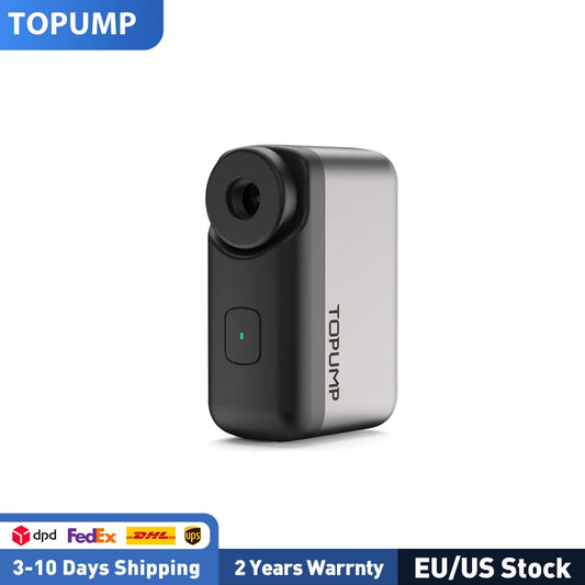 TOPUMP TB2 Mini Bike Pump, Portable Electric Bike Pump, Ultra Small 120PSI Battery Bicycle Pump, Automatic Shut-Off, Presta & Schrader