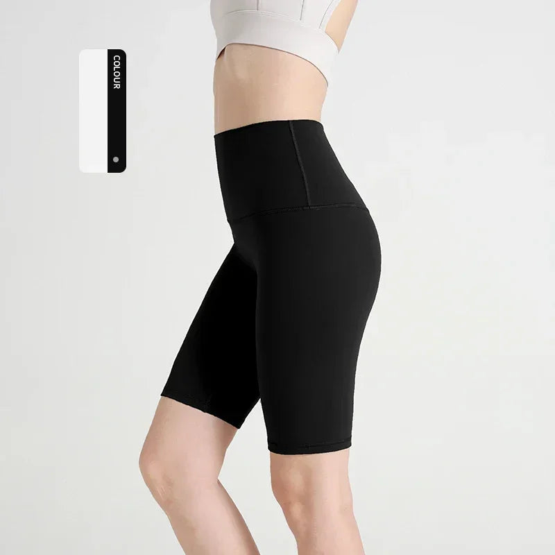 Women Yoga Shorts Athletic Nylon Seamless Breathable Summer Workout Pants