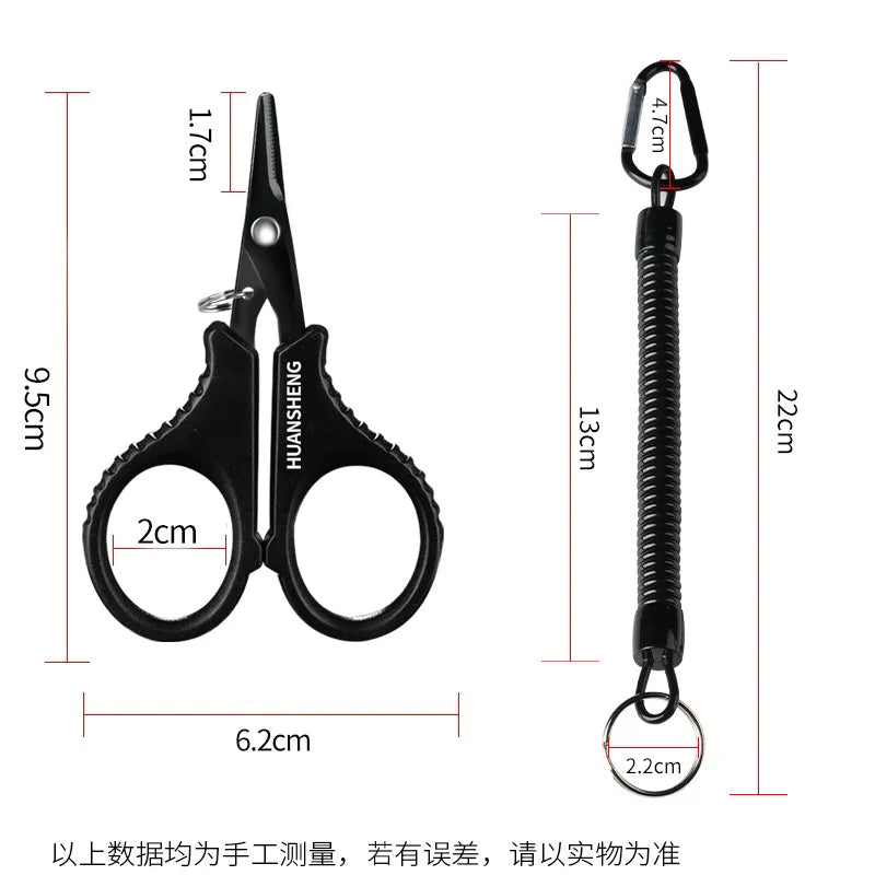 1set Titanium Coating Stainless Steel Fishing Scissor Plier Cut PE Braid Line Cutter Plies Carp Outdoor Fishing Accessories Tool