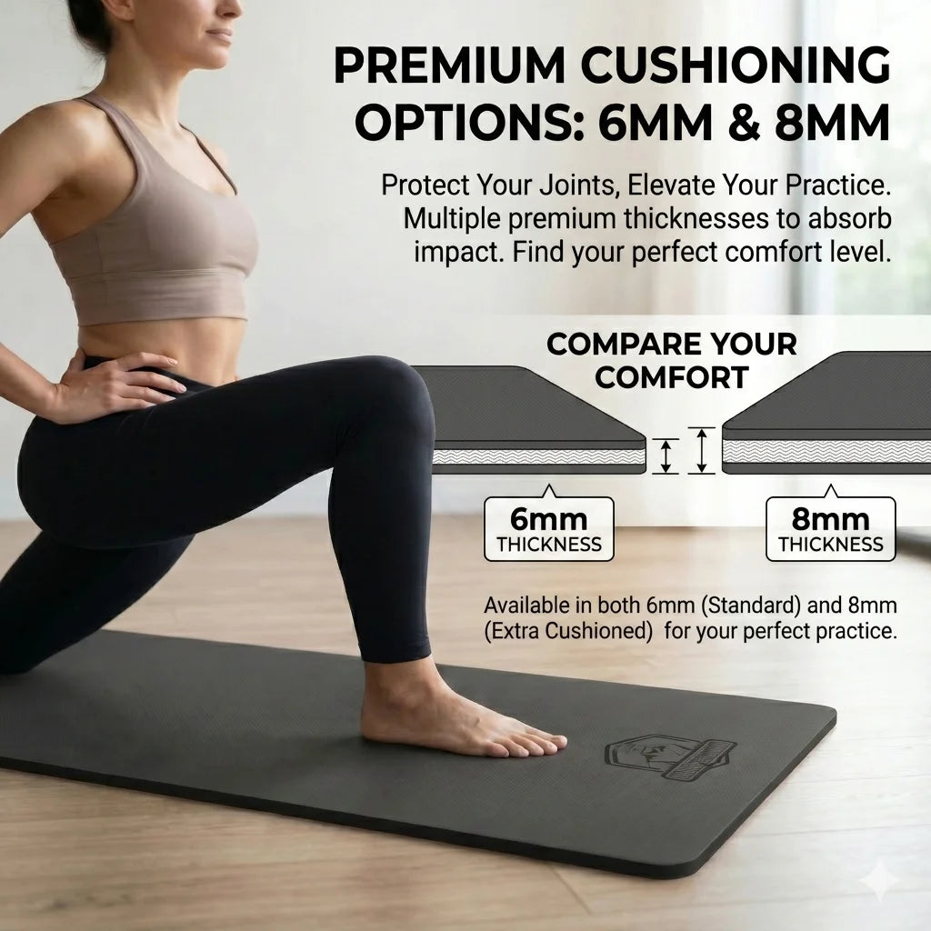 HAPBEAR Yoga Mat Non Slip TPE Eco Friendly For Home Workouts