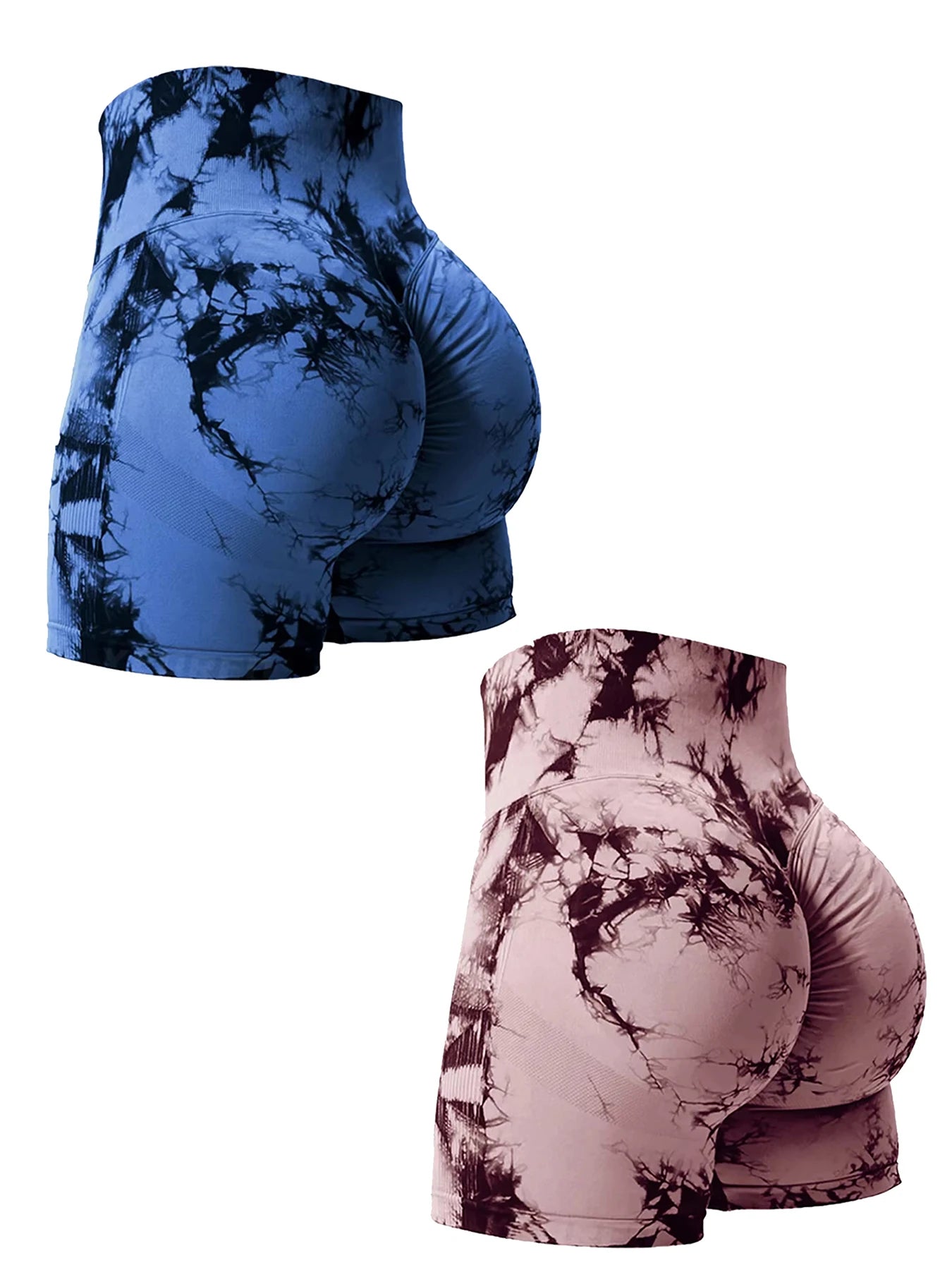 CHRLEISURE Tie Dye Butt Lifting Gym Shorts