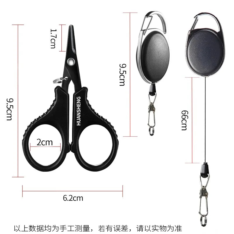 1set Titanium Coating Stainless Steel Fishing Scissor Plier Cut PE Braid Line Cutter Plies Carp Outdoor Fishing Accessories Tool