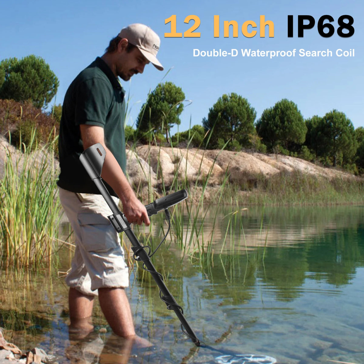 PRO-Z60 Metal Detector for Adults with Pin Pointer,Gold Metal detector,16" Detection Depth Professional Metal Detector Kit High Frequency 19.23kHz Gold Detector with Ground Balance,Double-D Waterproof Coil for Beach