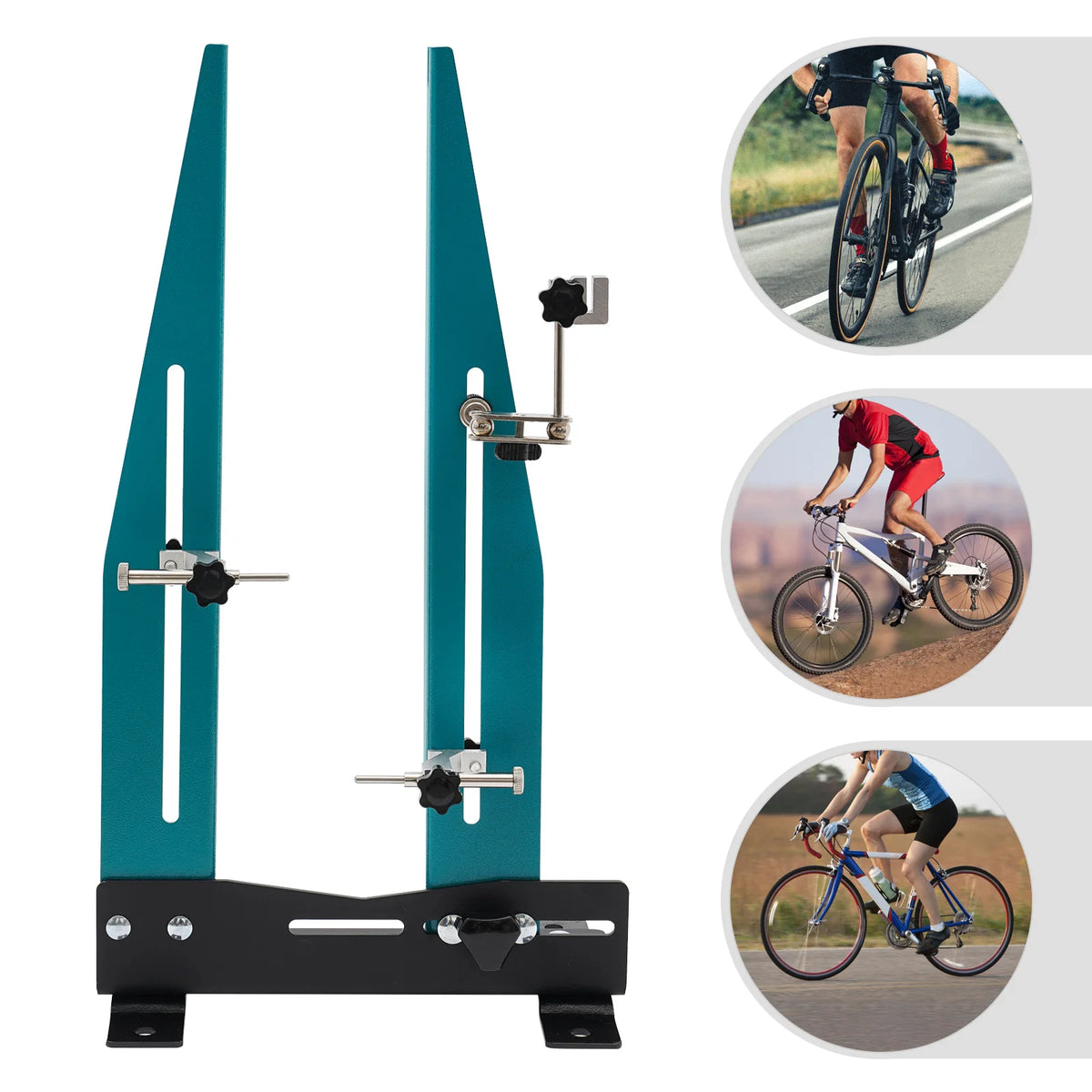 Professional Bike Wheel Truing Stand Adjustable 9-15cm for MTB Road E-Bike Disc Brake 140-180mm DIY Tool Easy Install Portable