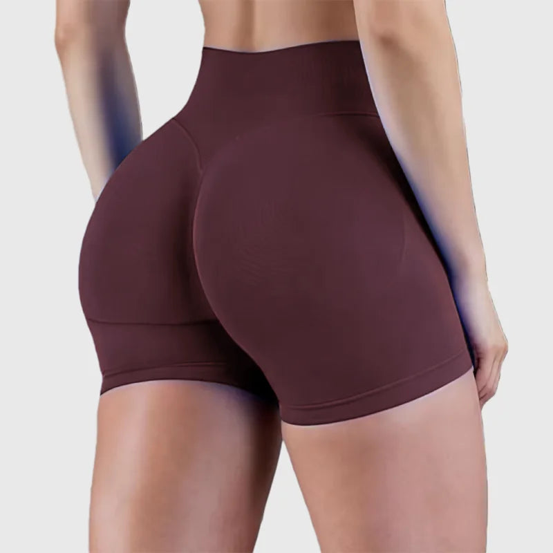 Women's Hip Lifting Yoga Shorts Low Waist High Stretch Slim Fit Gym Training