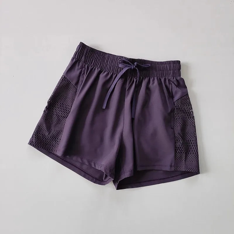 Womens Quick Dry Sports Shorts With Pockets For Running