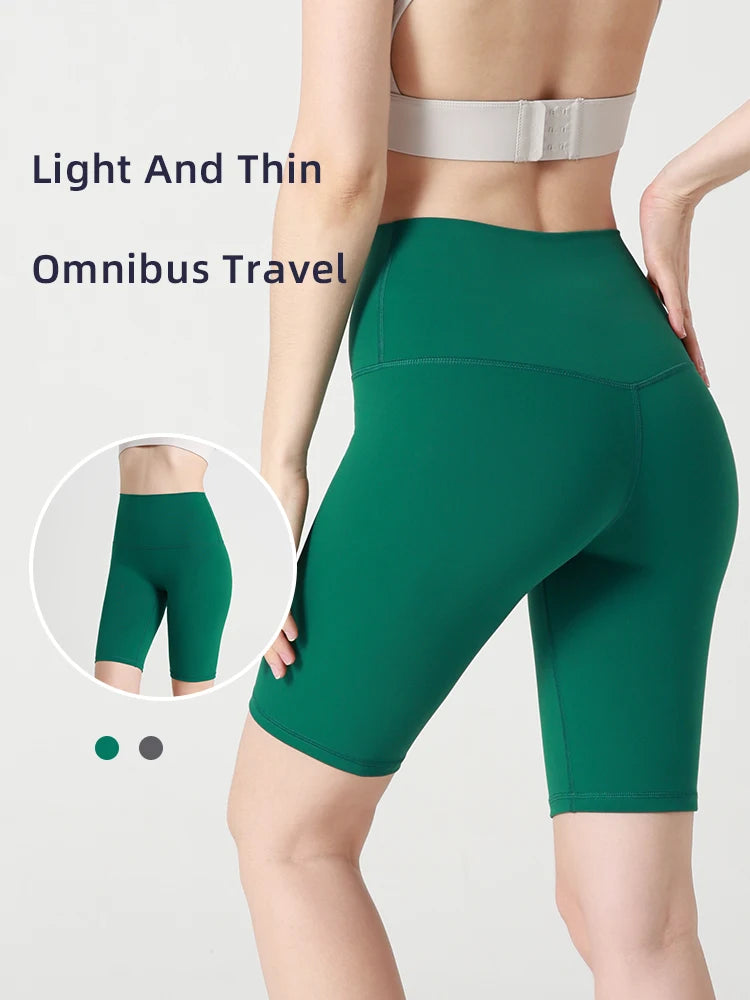 Women Yoga Shorts Athletic Nylon Seamless Breathable Summer Workout Pants