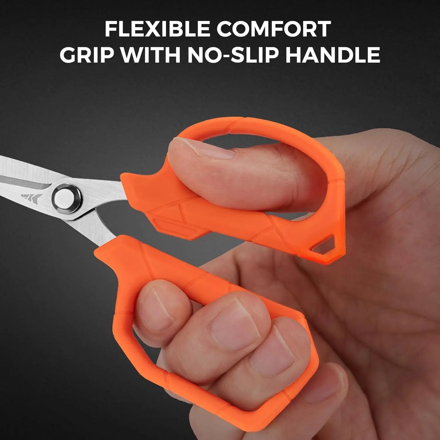 Paradox 4.5-Inch Fishing Scissors, Stainless Steel Precision Fishing Line Cutters With Non-Slip Grip, Protective Sheath, and Nec