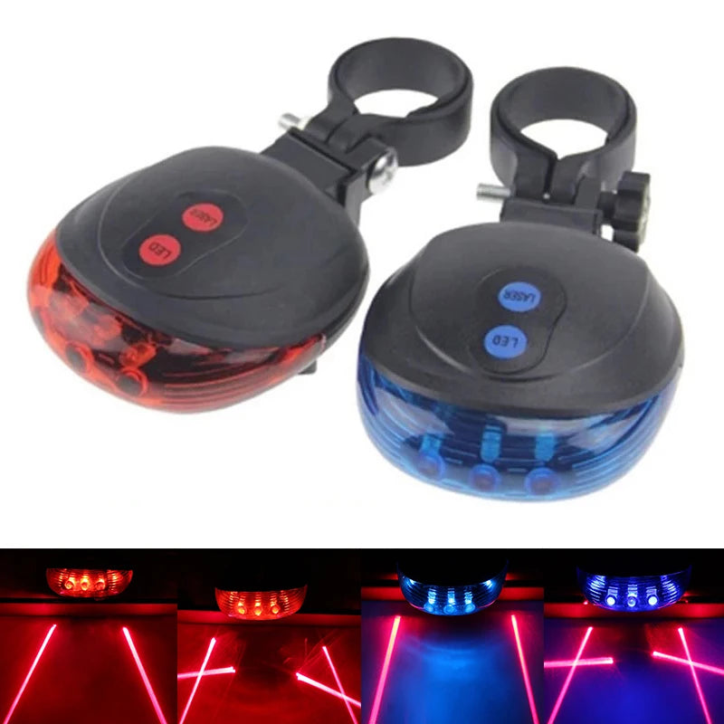 Bike Tail Light With 2 Lasers And 5 LEDs Waterproof